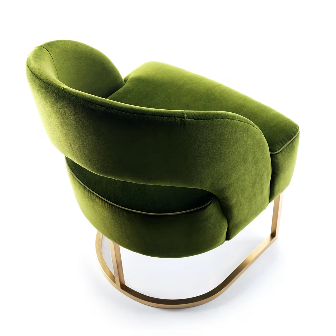 Olive Curved Dining Chair