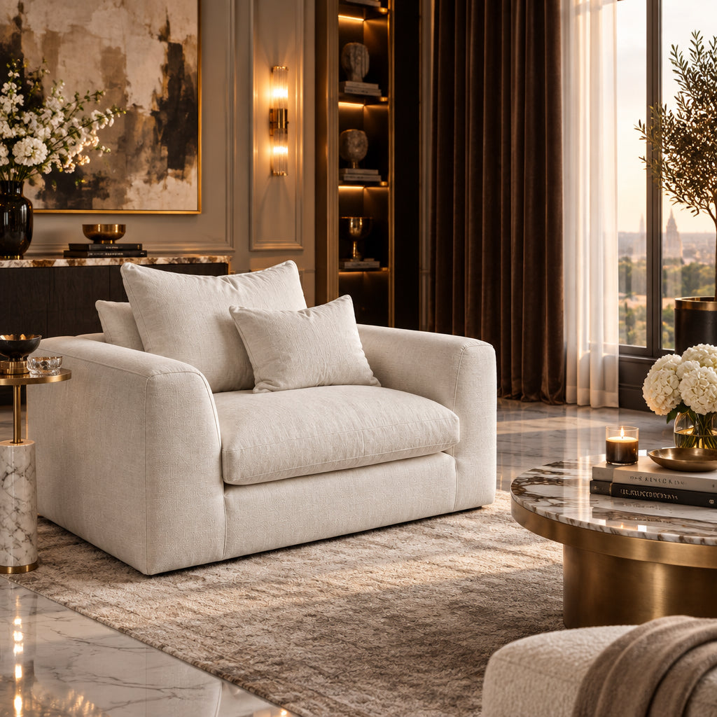Calma Linen-Look Arm Chair