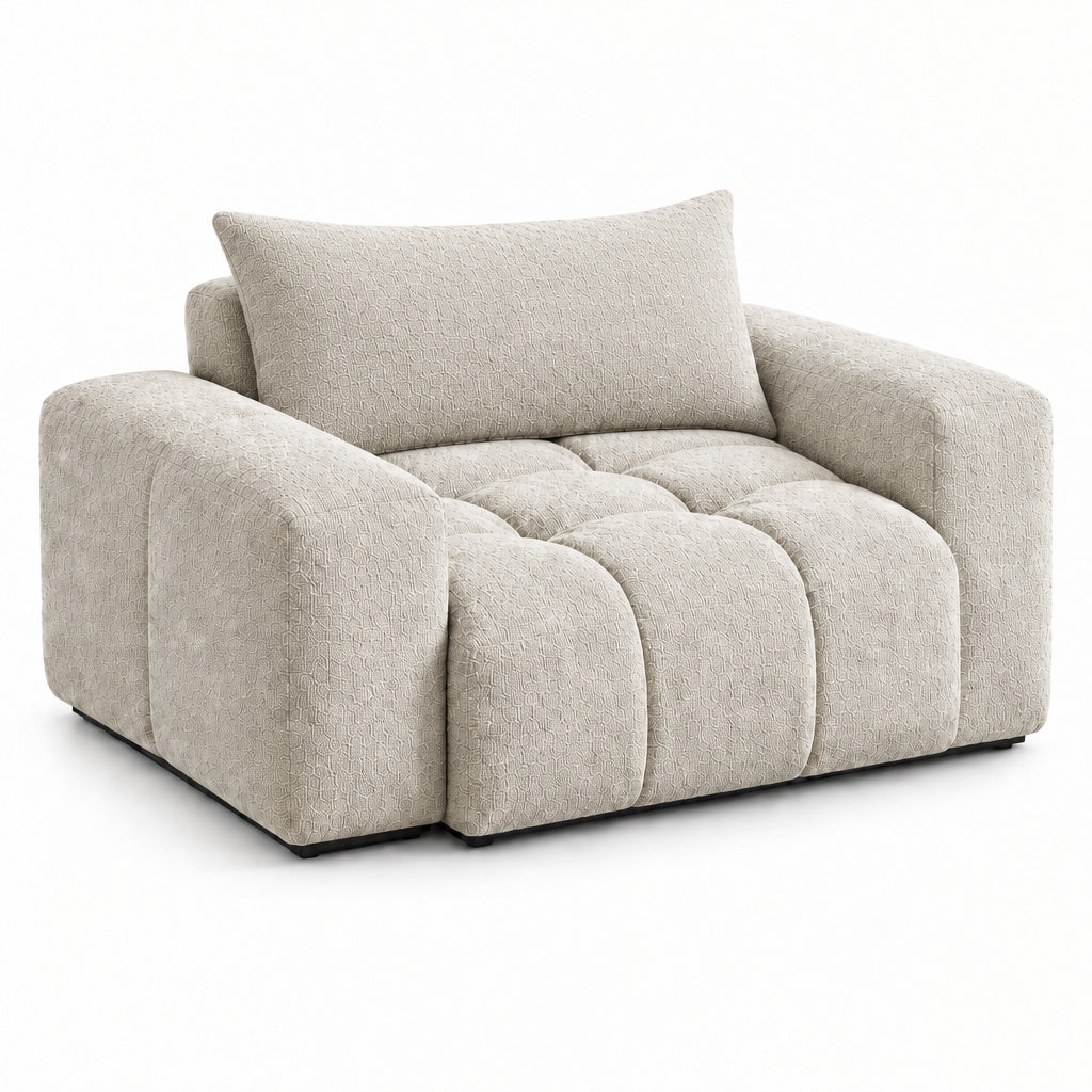 Calvero Deep-Tufted Chenille Armchair