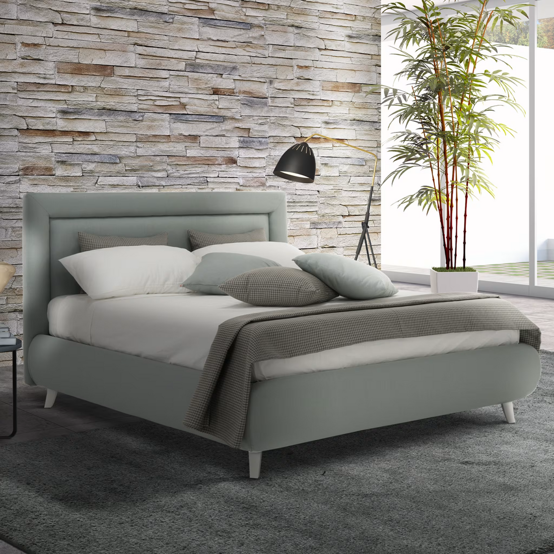 Sylva Bed - Pistachio Upholstered Bed