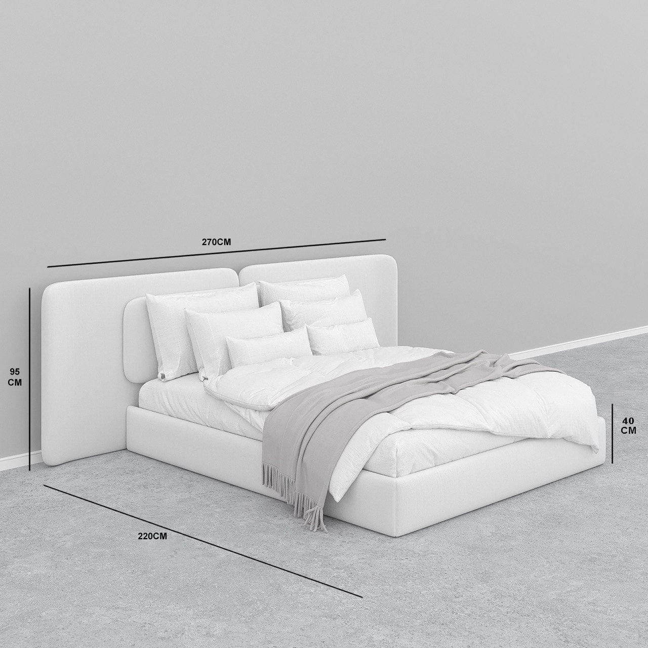 Spartan Bed / Off-White Linen