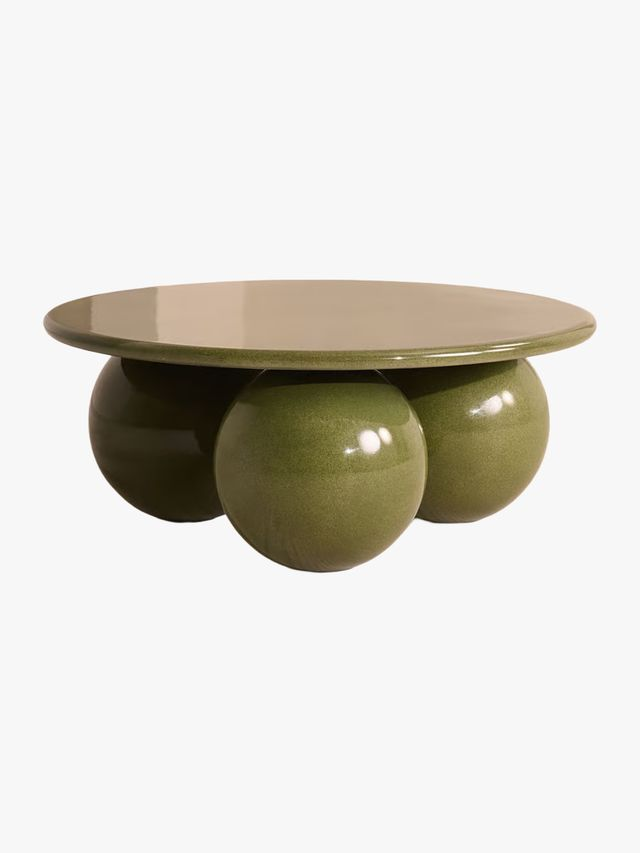 Vero High-Gloss Round Sphere-Base Coffee Table