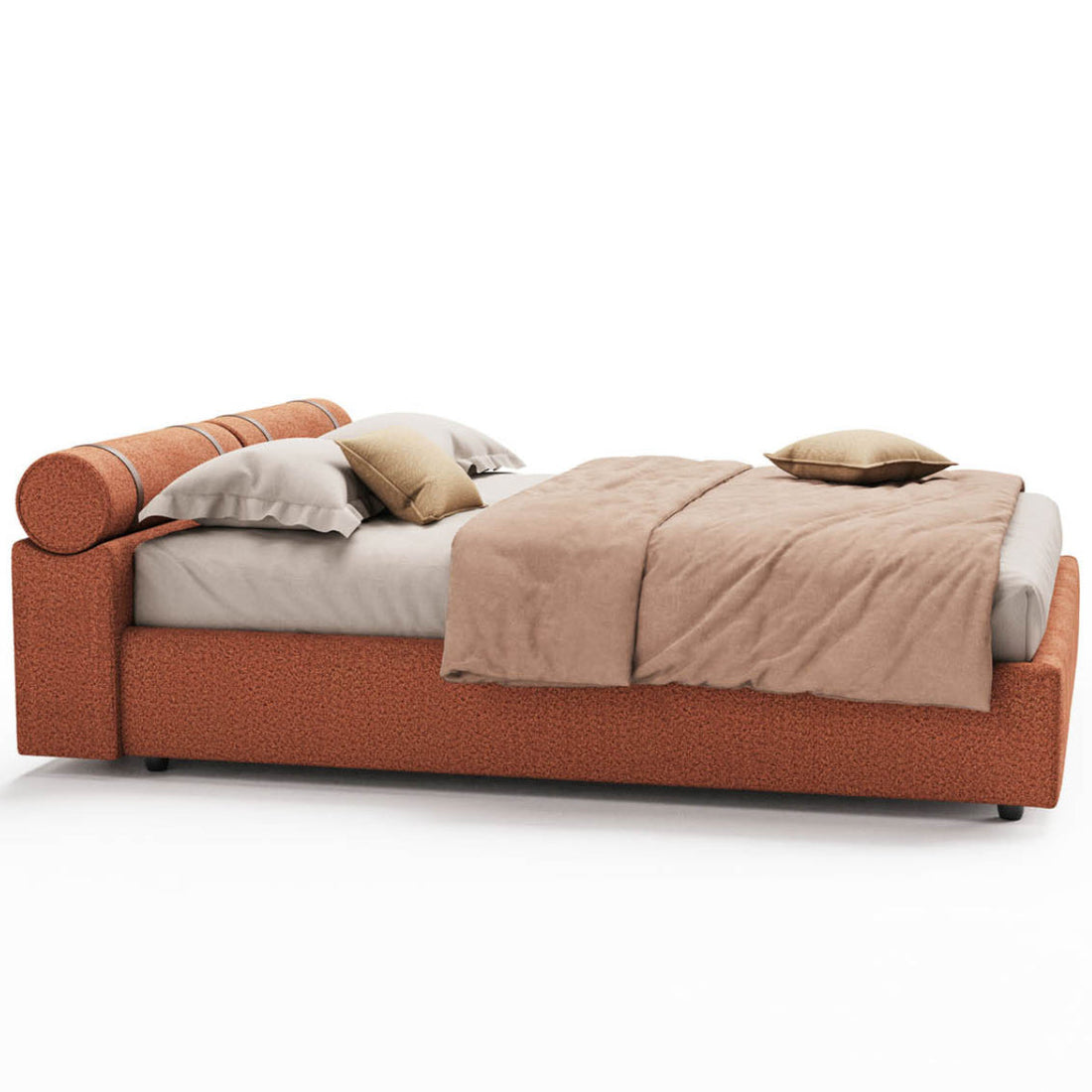 Aro Bed - Bolster Headboard Upholstered Bed