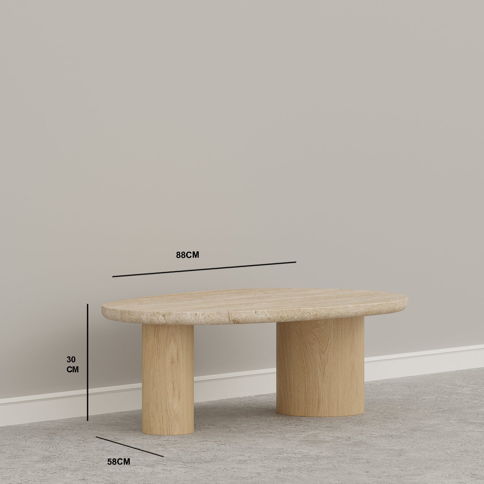 Oslo Coffee Table / 88 x 58 CM