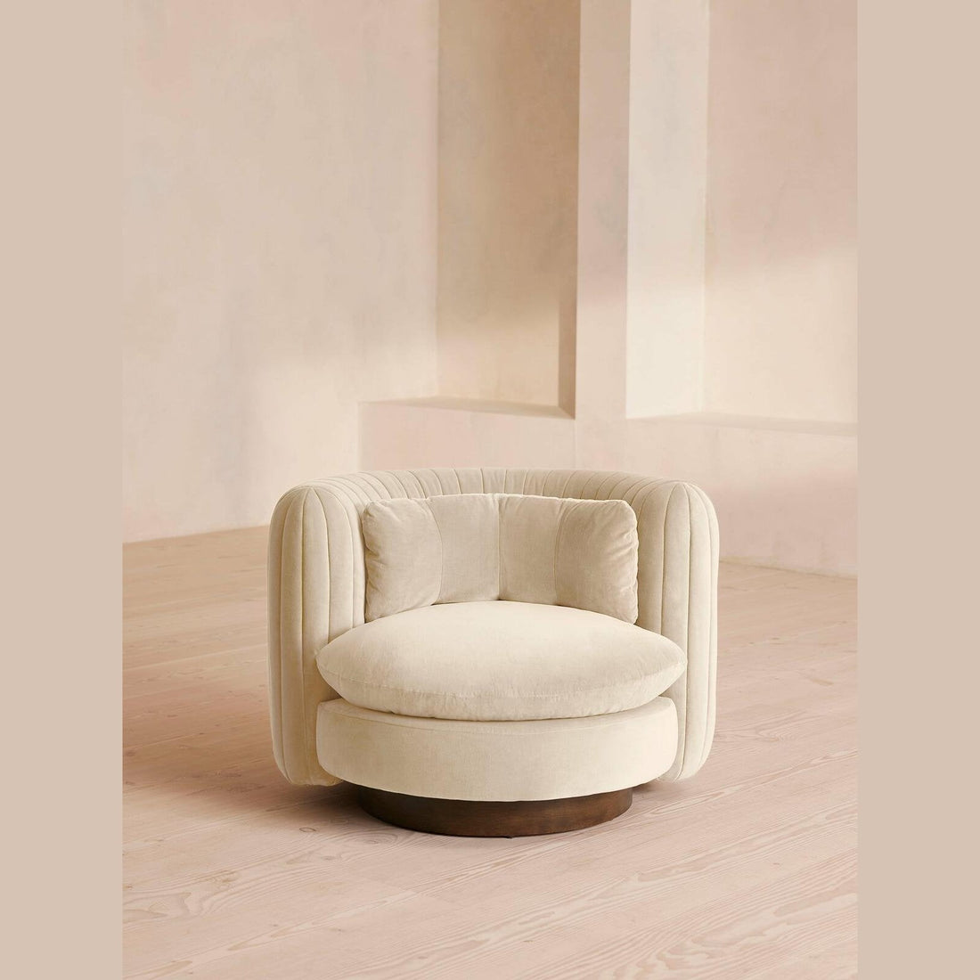 Solenne Channelled Velvet Armchair