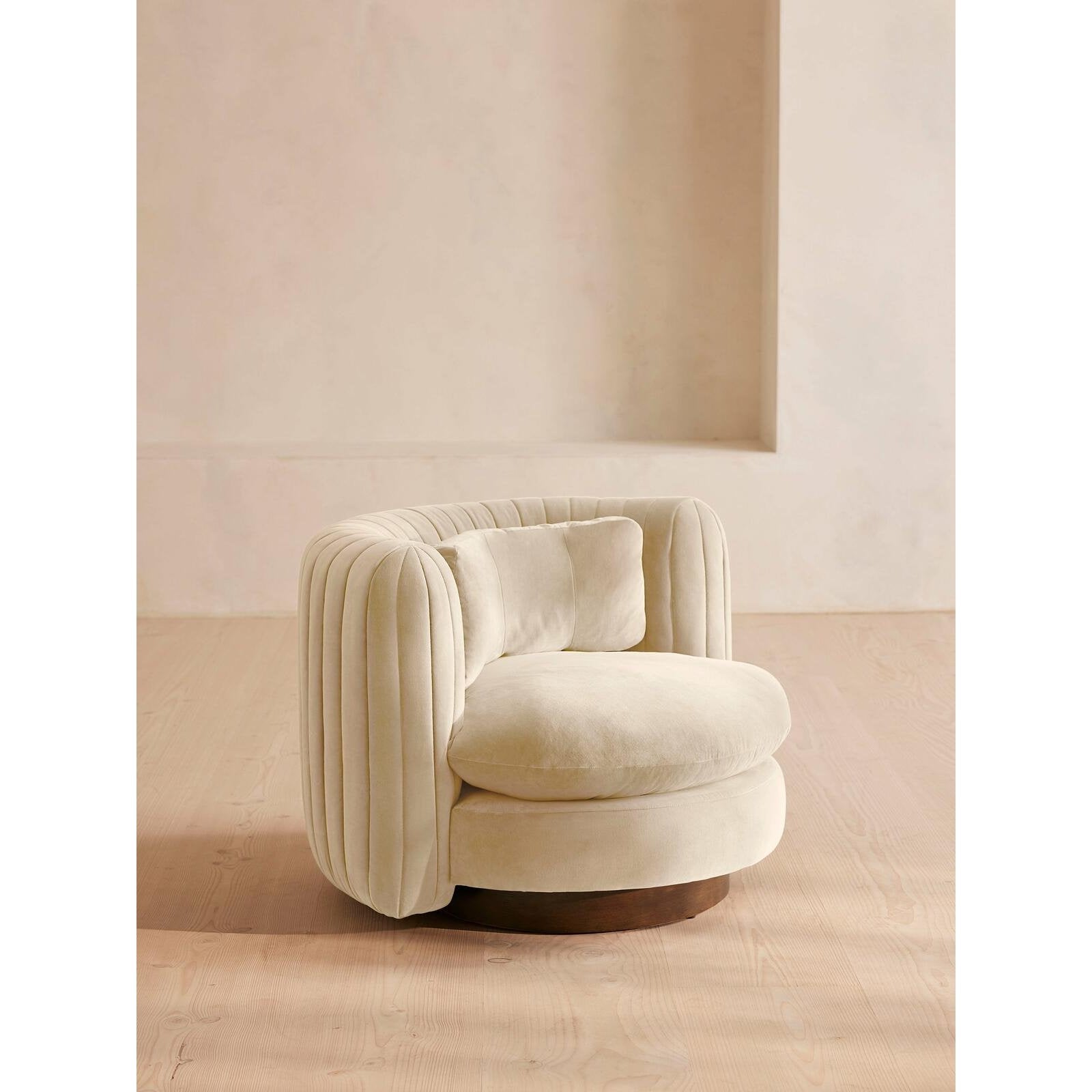 Solenne Channelled Velvet Armchair