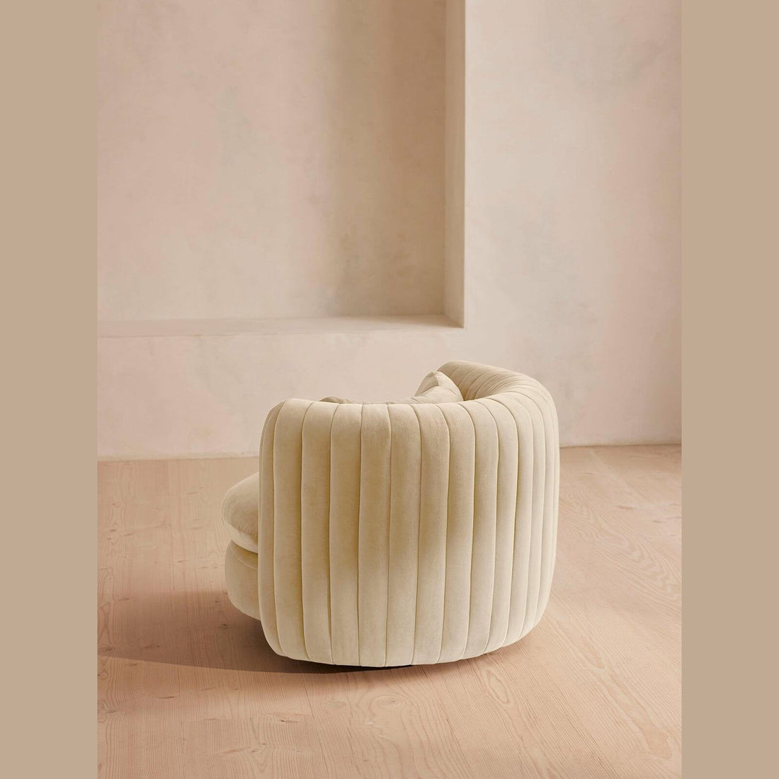 Solenne Channelled Velvet Armchair