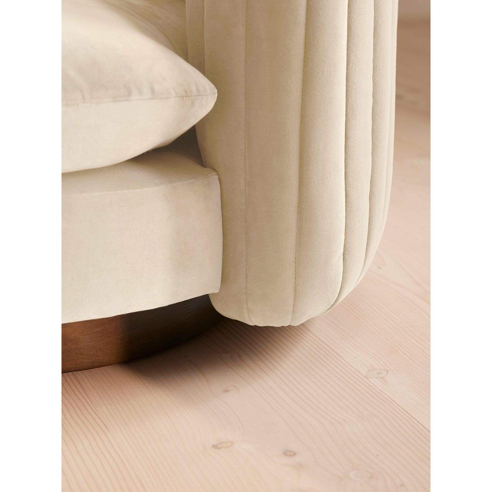 Solenne Channelled Velvet Armchair