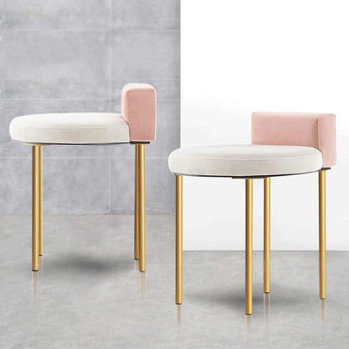 Liora Round Upholstered Low-Back Accent Chair