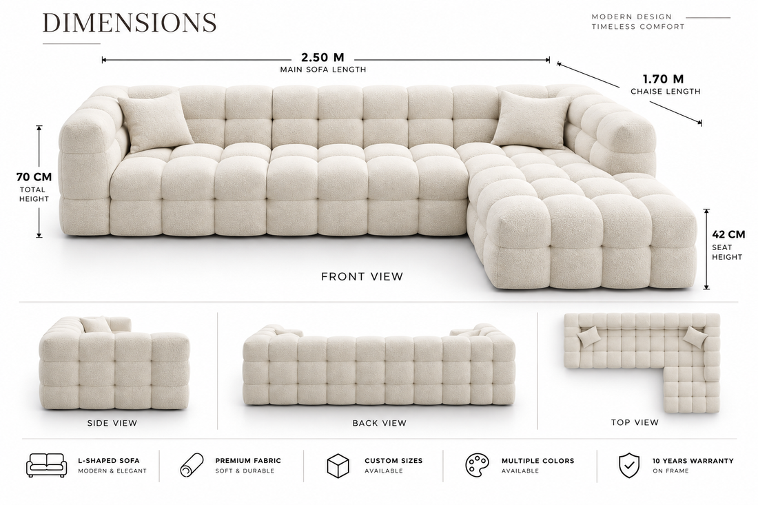 Lunara Tufted L-Shape Sofa