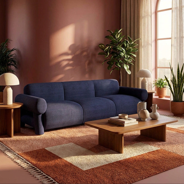 Navo Sofa - Rounded Arm Fabric Sofa