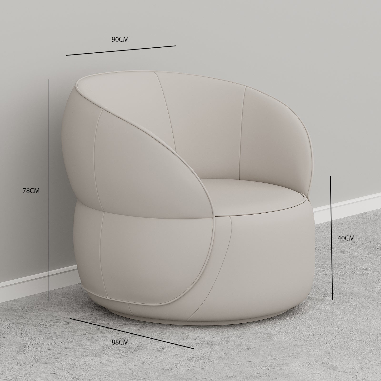 Riyu Armchair / Premium Faux Leather