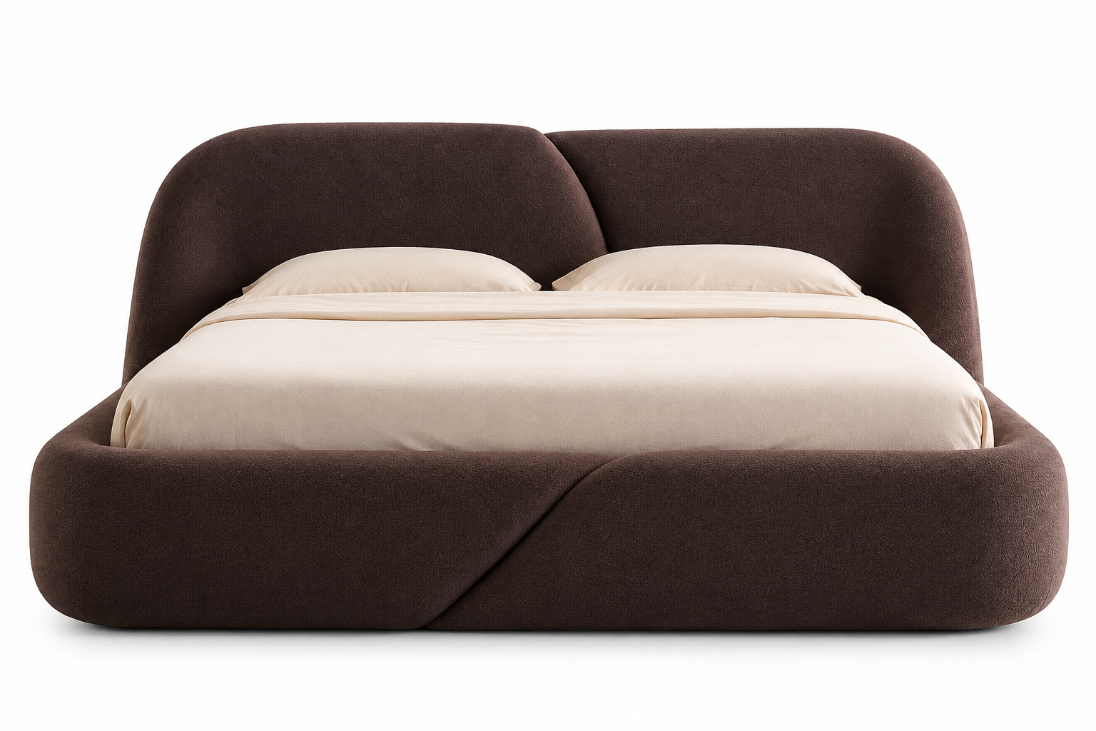 Sovelle Bed - Sculptural Upholstered Platform Bed