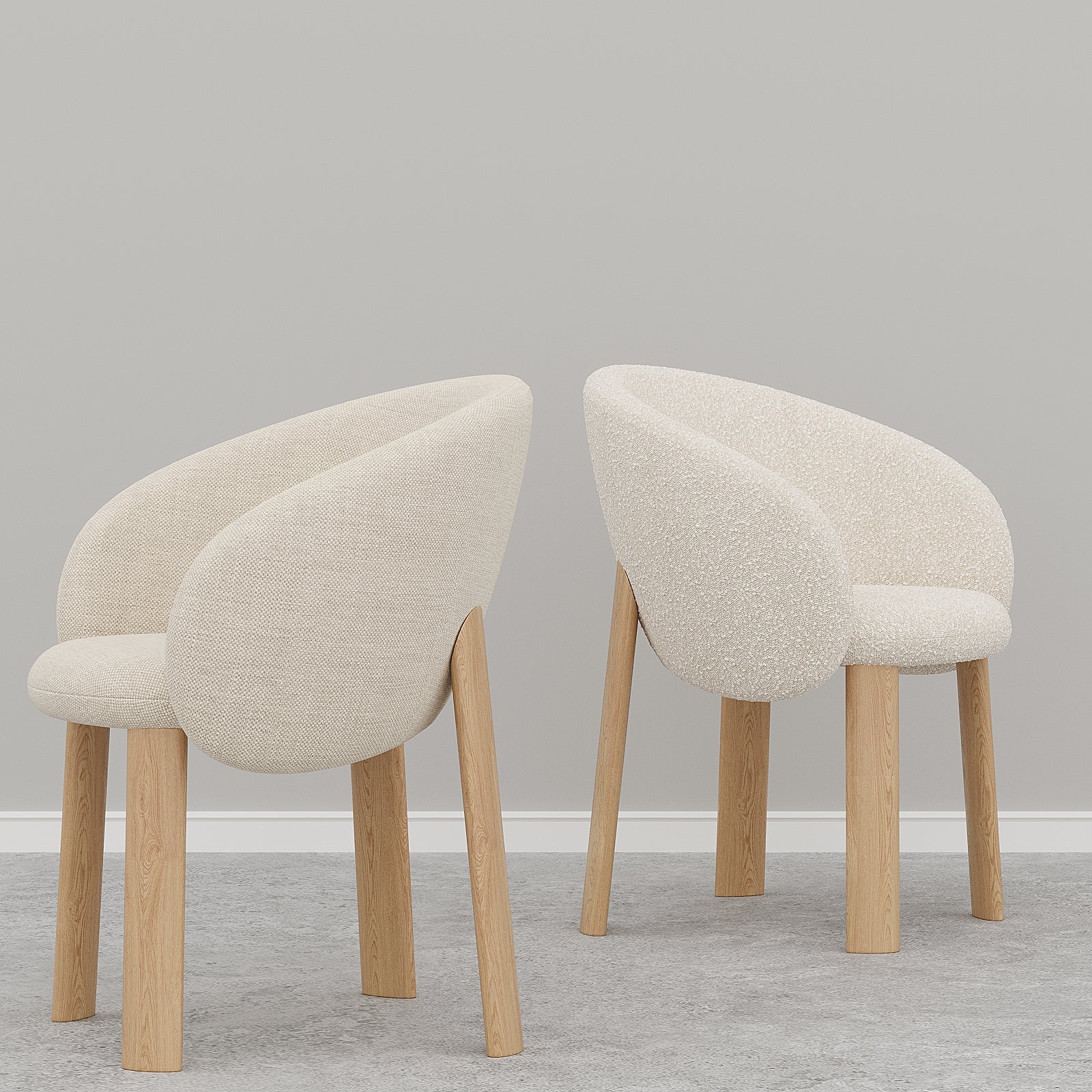 Oshun Armchair / Beige Cotton Blend