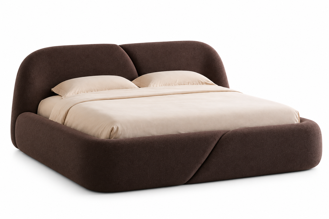 Sovelle Bed - Sculptural Upholstered Platform Bed