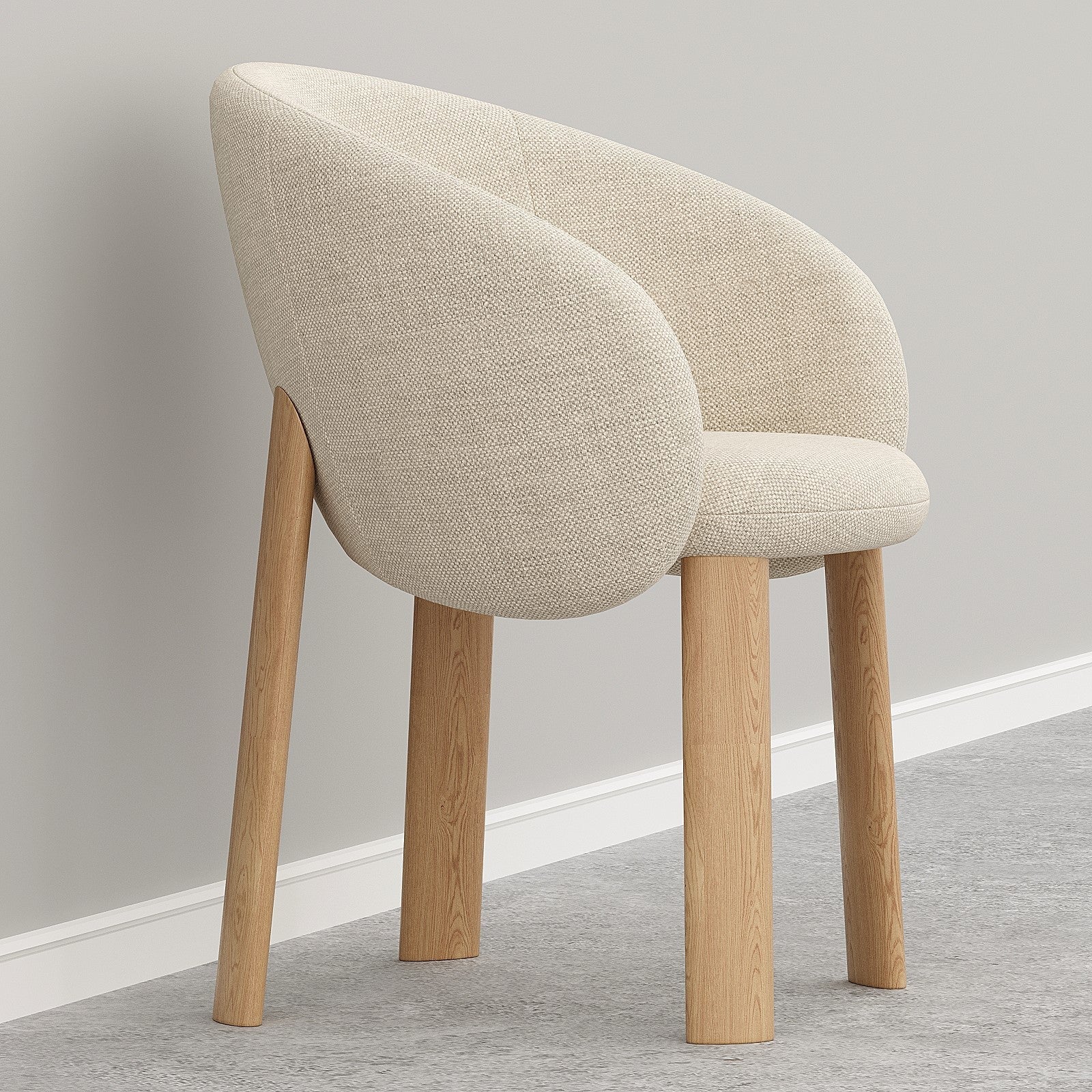 Oshun Armchair / Beige Cotton Blend