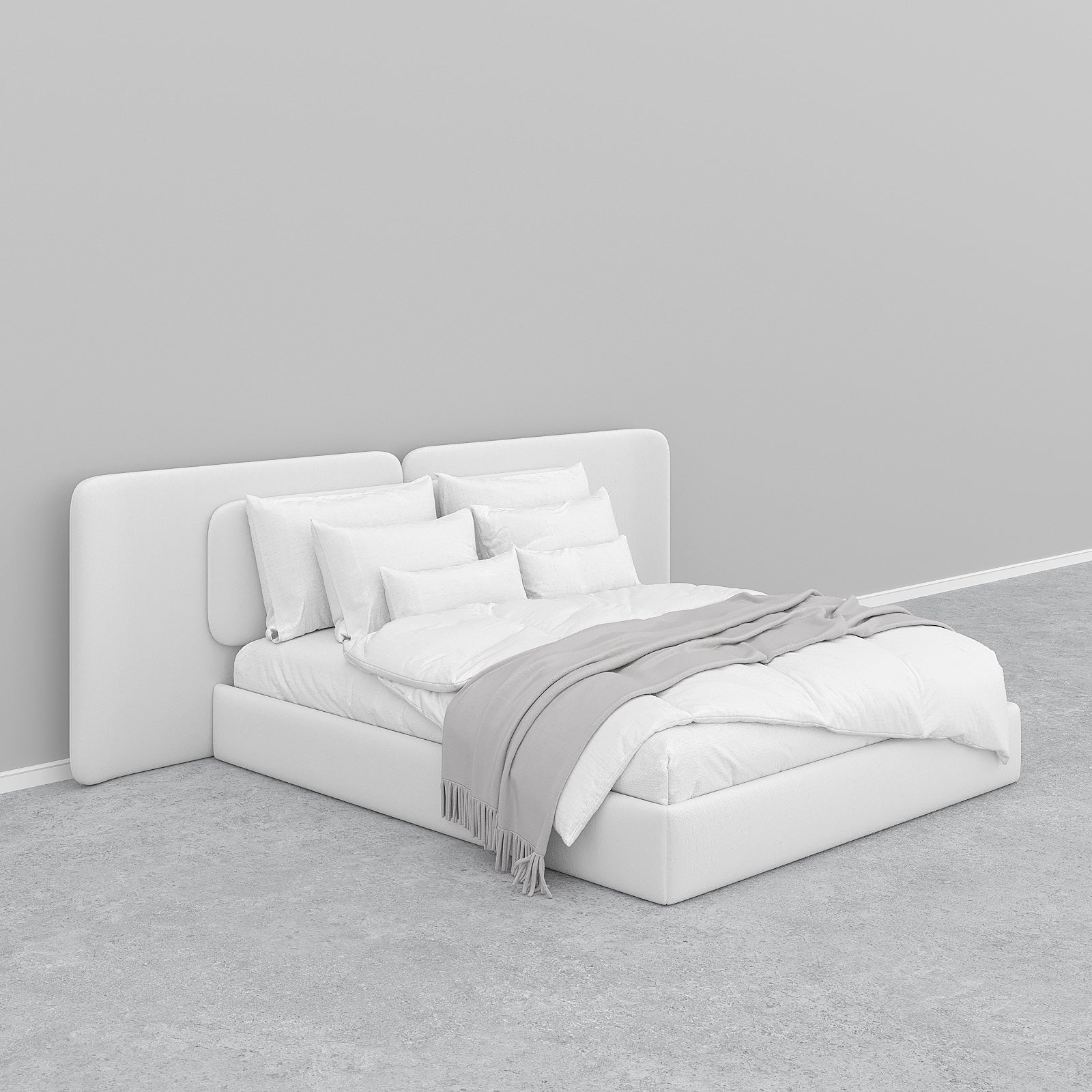 Spartan Bed / Off-White Linen