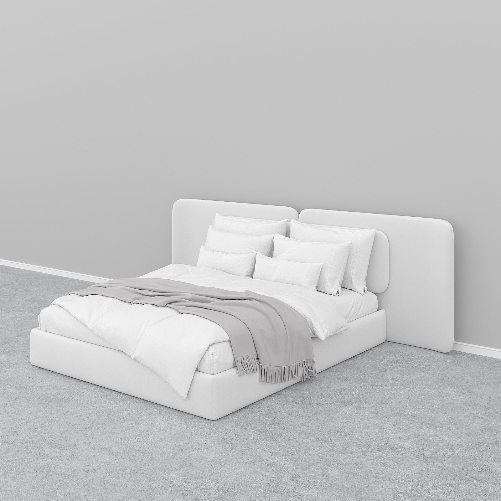 Spartan Bed / Off-White Linen