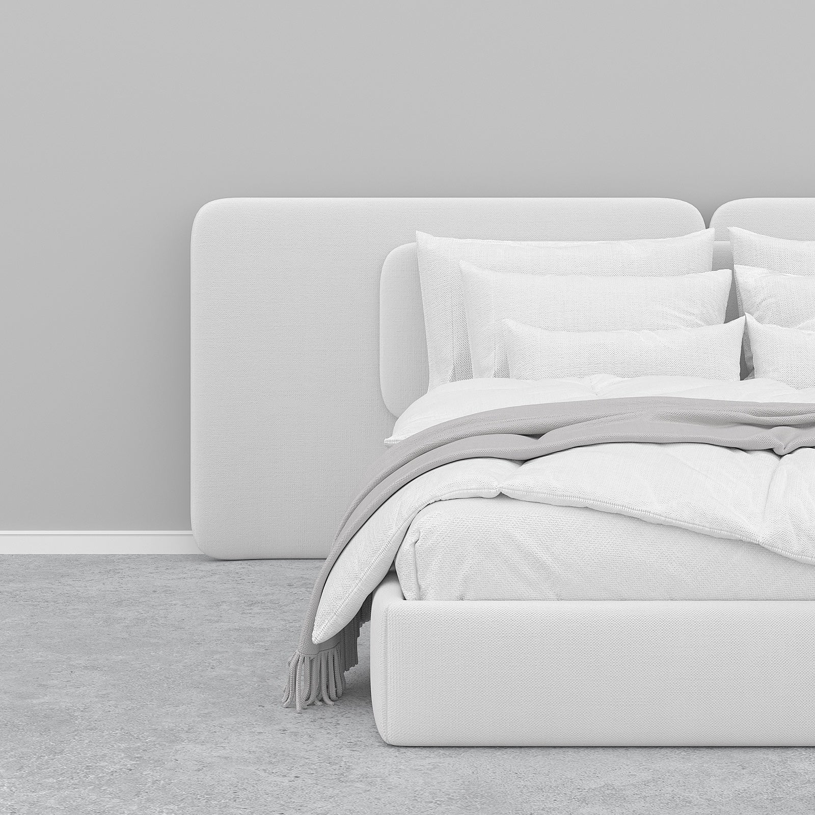 Spartan Bed / Off-White Linen