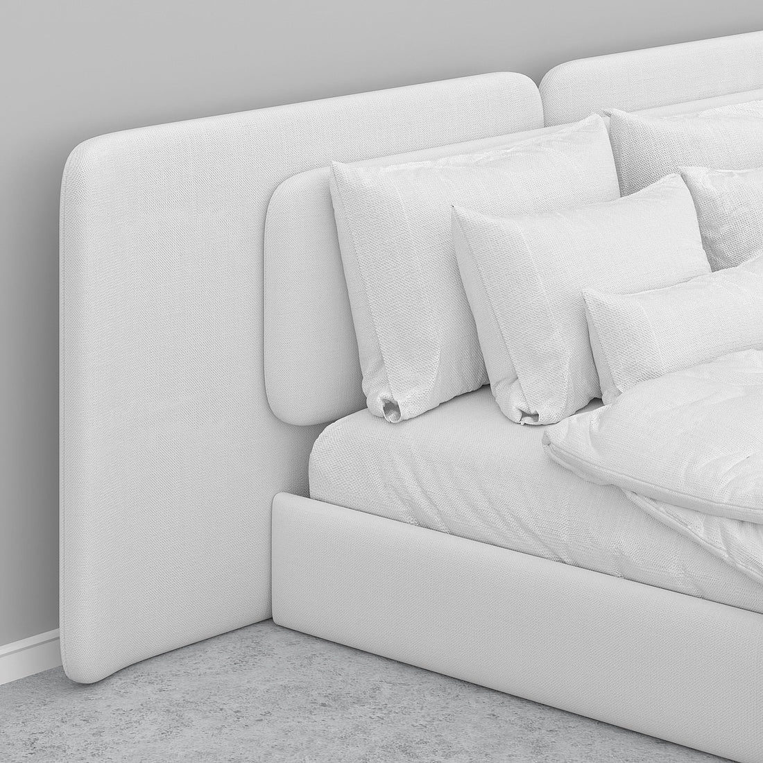 Spartan Bed / Off-White Linen