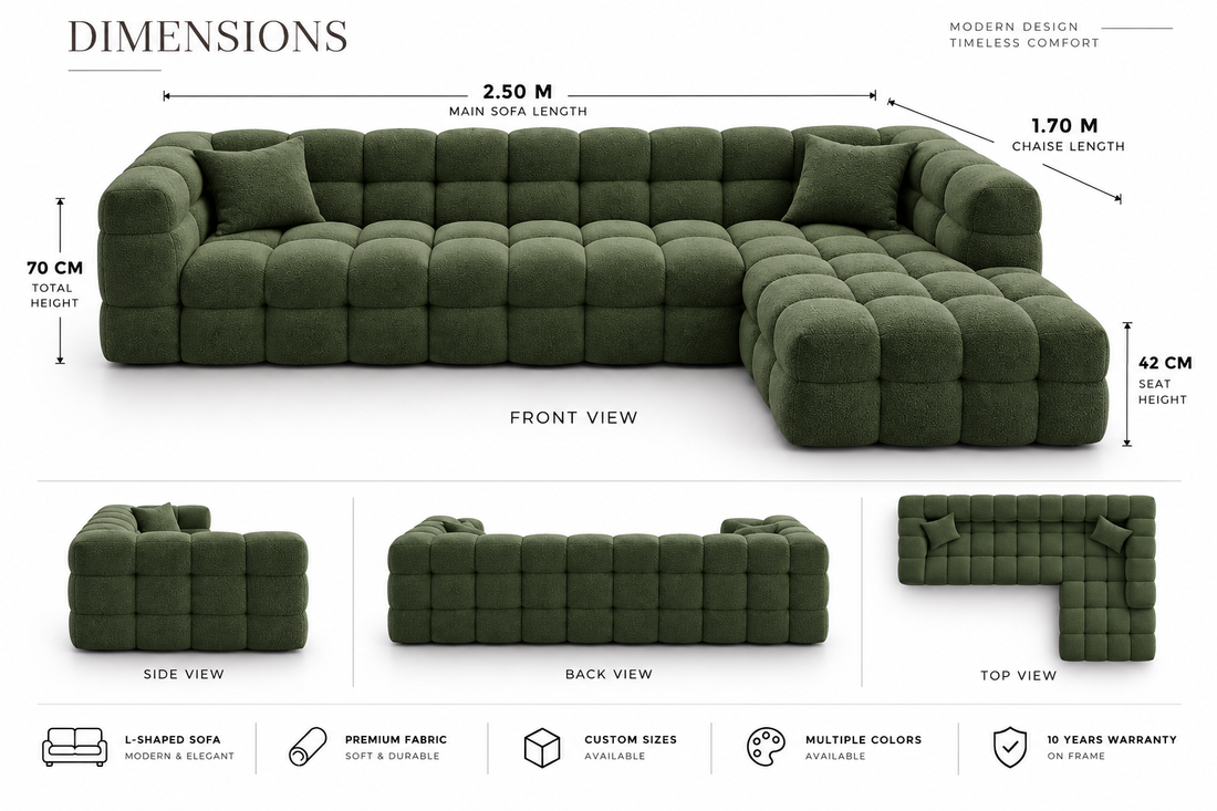 Lunara Tufted L-Shape Sofa