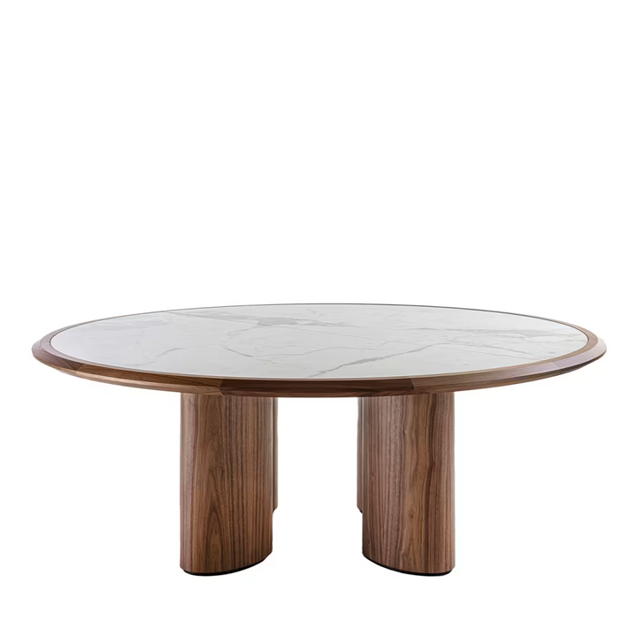 Valdora Round Carrara Marble Dining Table