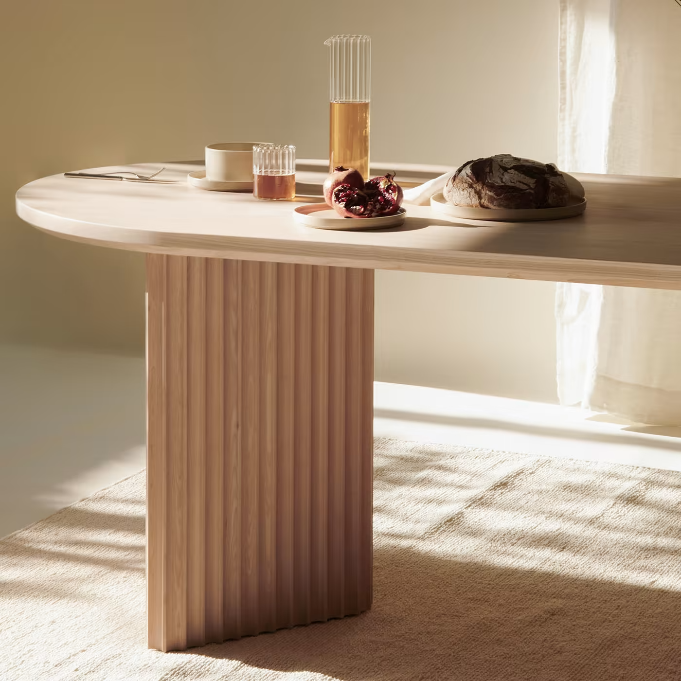 Avelin Natural Wood Dining Table