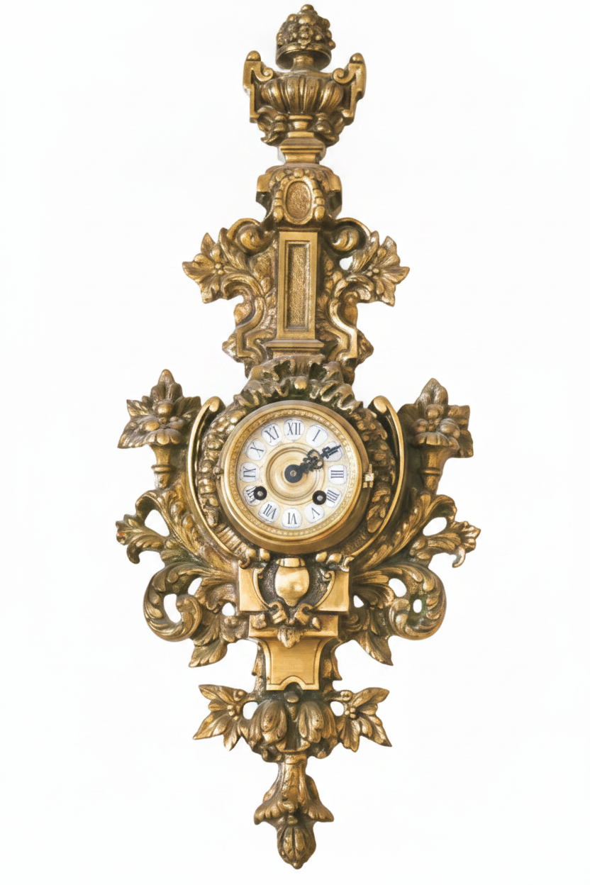 French Bronze Cartel Clock