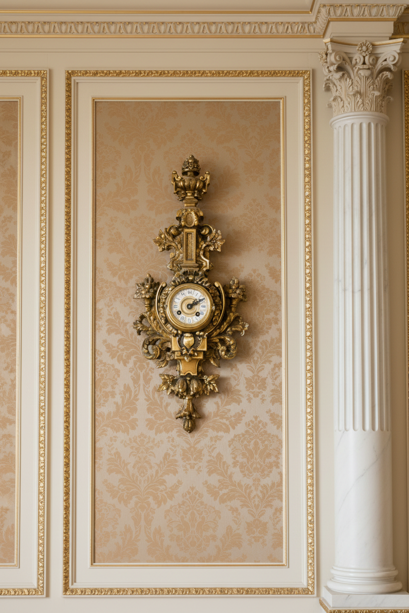 French Bronze Cartel Clock