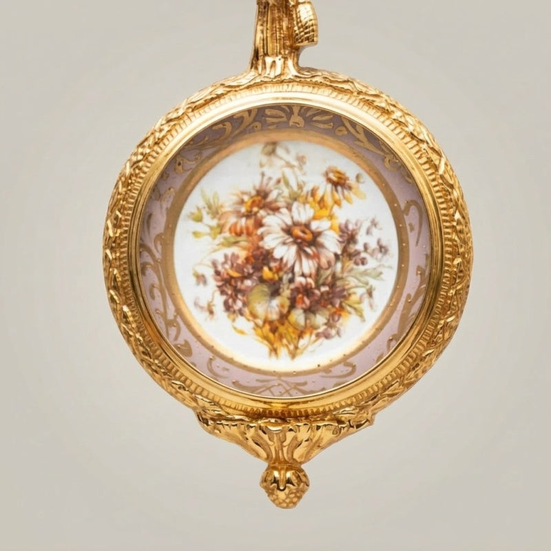 Rocco Brass and Procelain wall frame