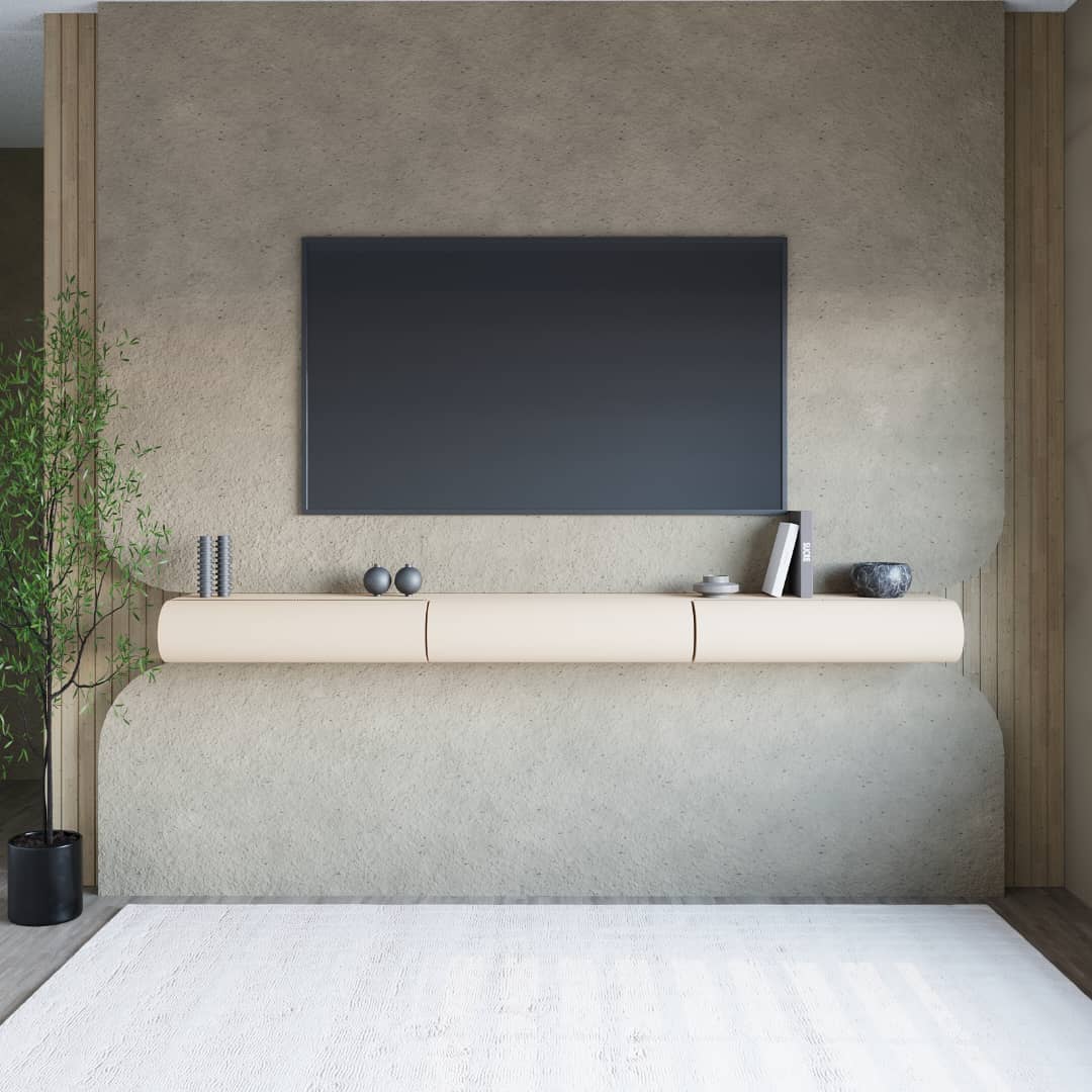وحدة تلفزيون فالنتينا تثبت على الحائط / 200 × 40 سم