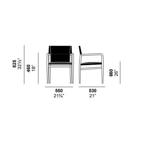 Ellis Wood & Leather Dining Armchair
