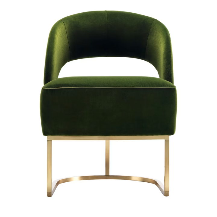 Olive Curved Dining Chair