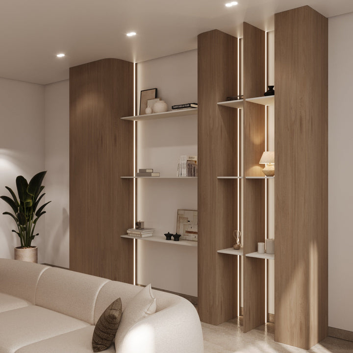 Elara Illuminated Shelving Wall