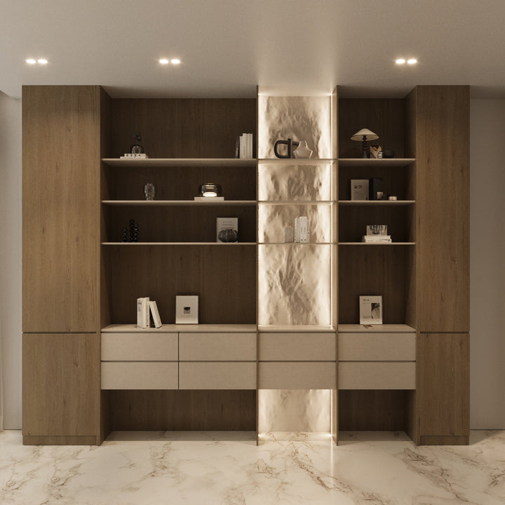 Auren Illuminated Stone Display Wall