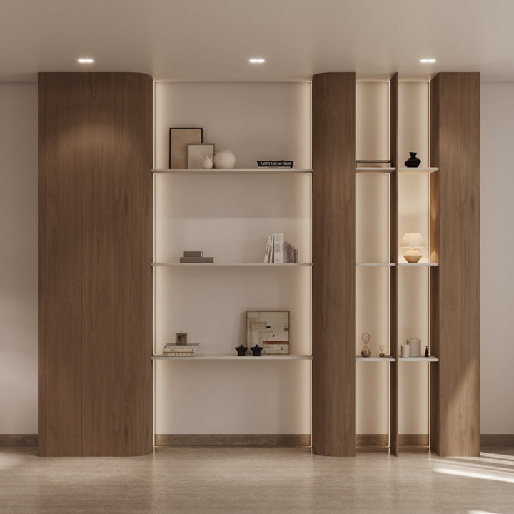 Elara Illuminated Shelving Wall