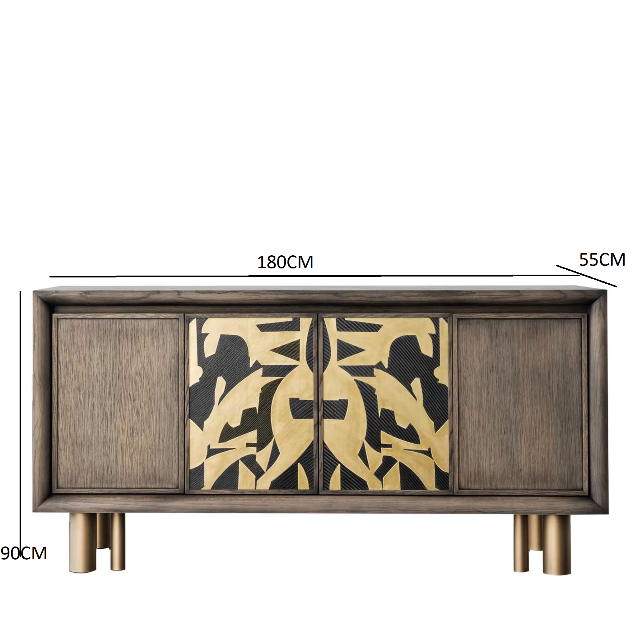 Mila abstract painting sideboard