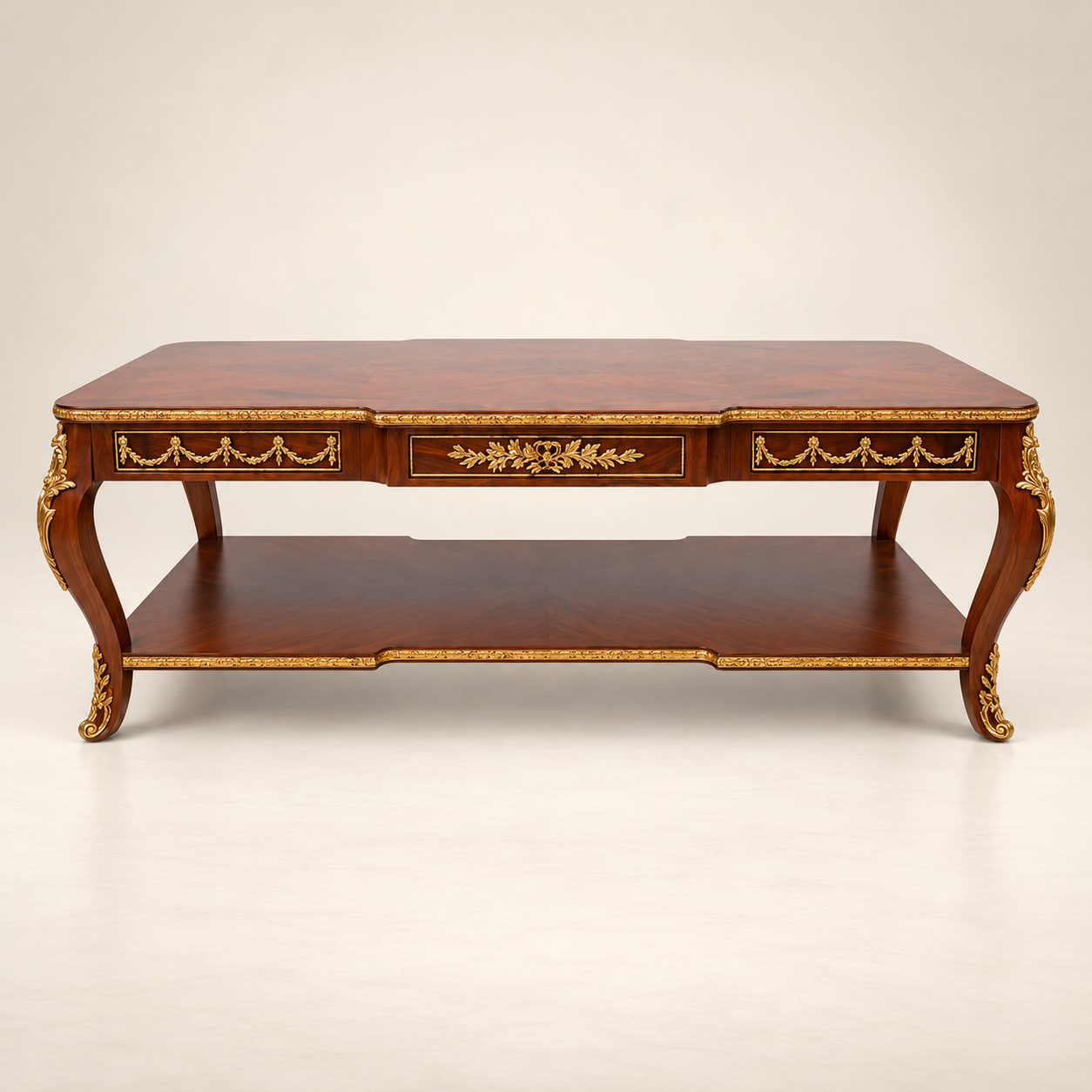 Orselle Neoclassical Marquetry Coffee Table