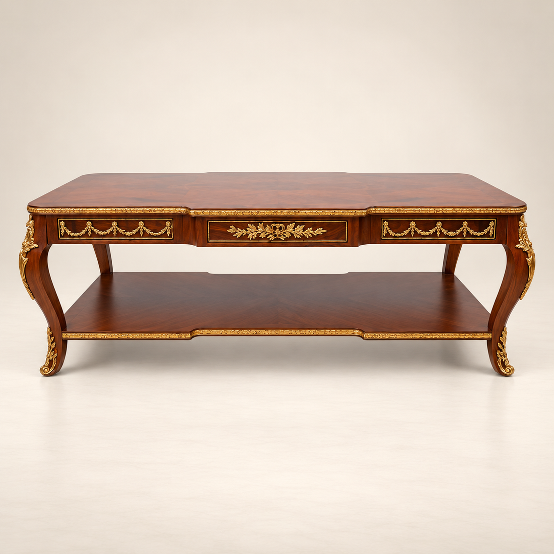 Orselle Neoclassical Marquetry Coffee Table