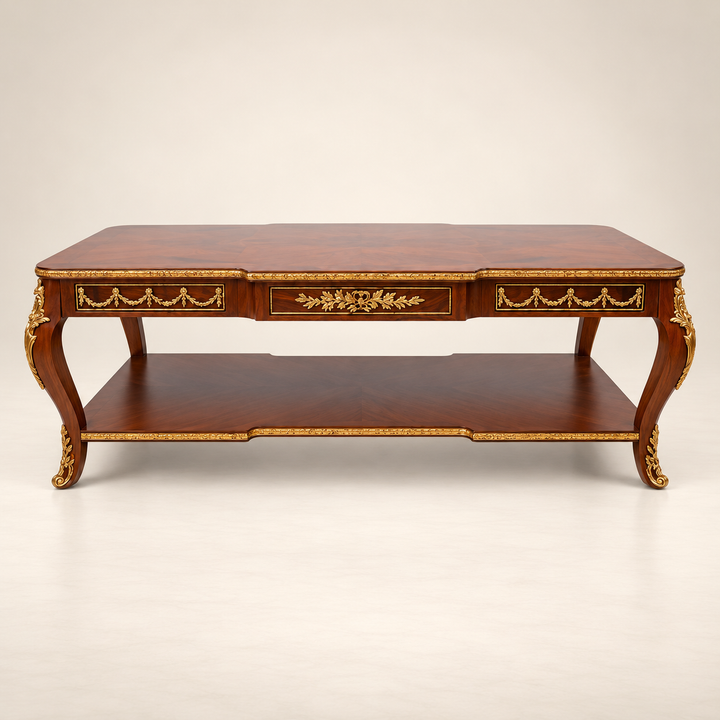 Orselle Neoclassical Marquetry Coffee Table