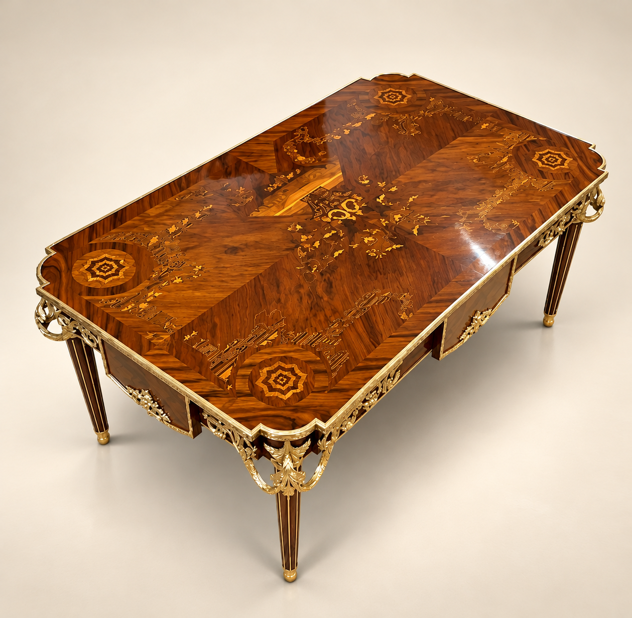 Virelle Floral Marquetry Table