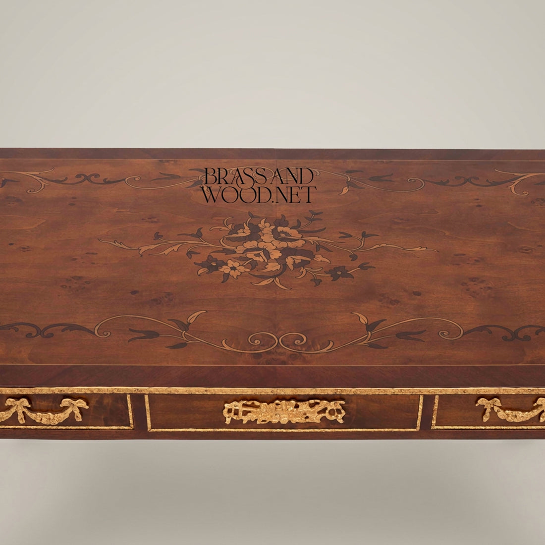 Valmont Marquetry Coffee & Side Table Set – 3 Pieces