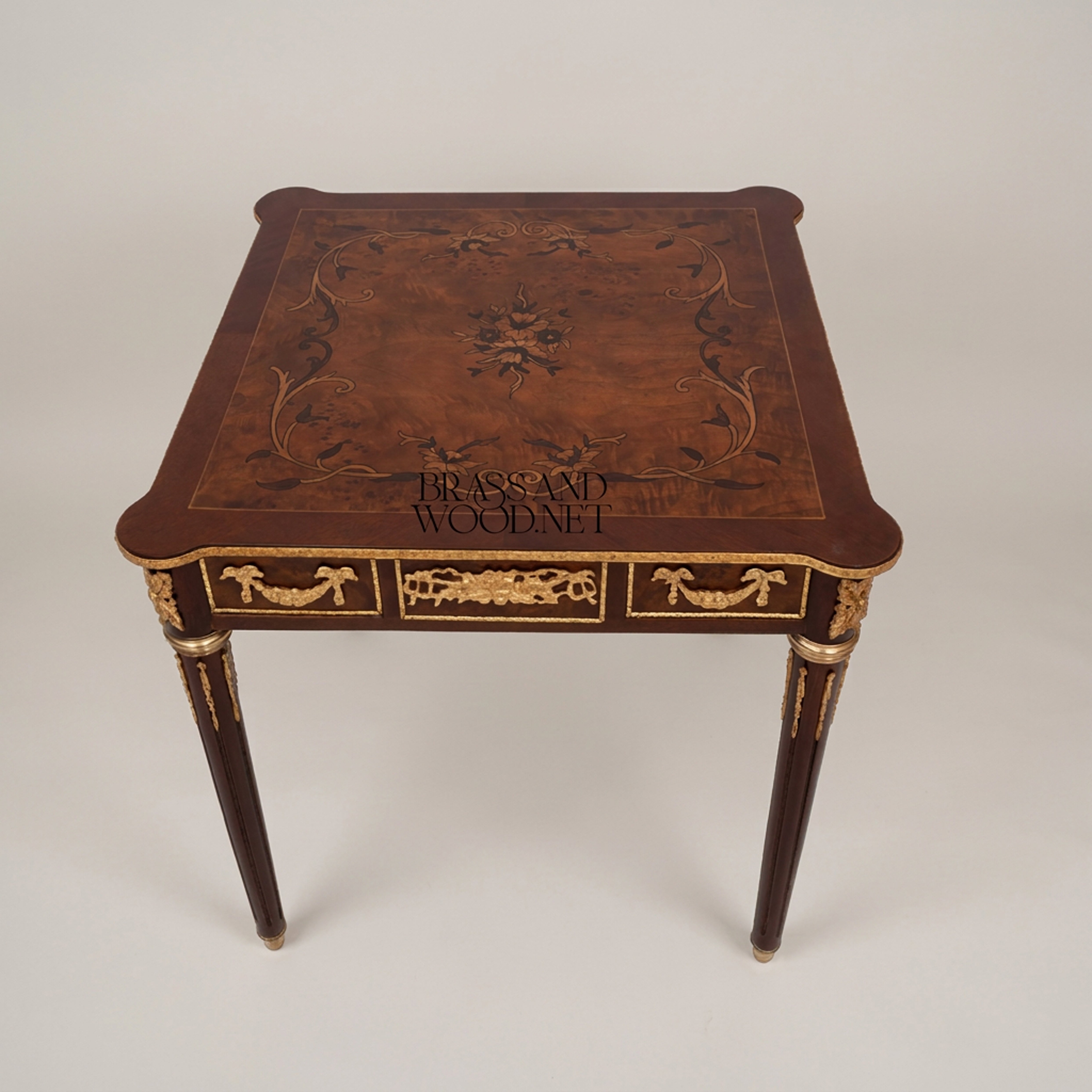 Valmont Marquetry Coffee & Side Table Set – 3 Pieces