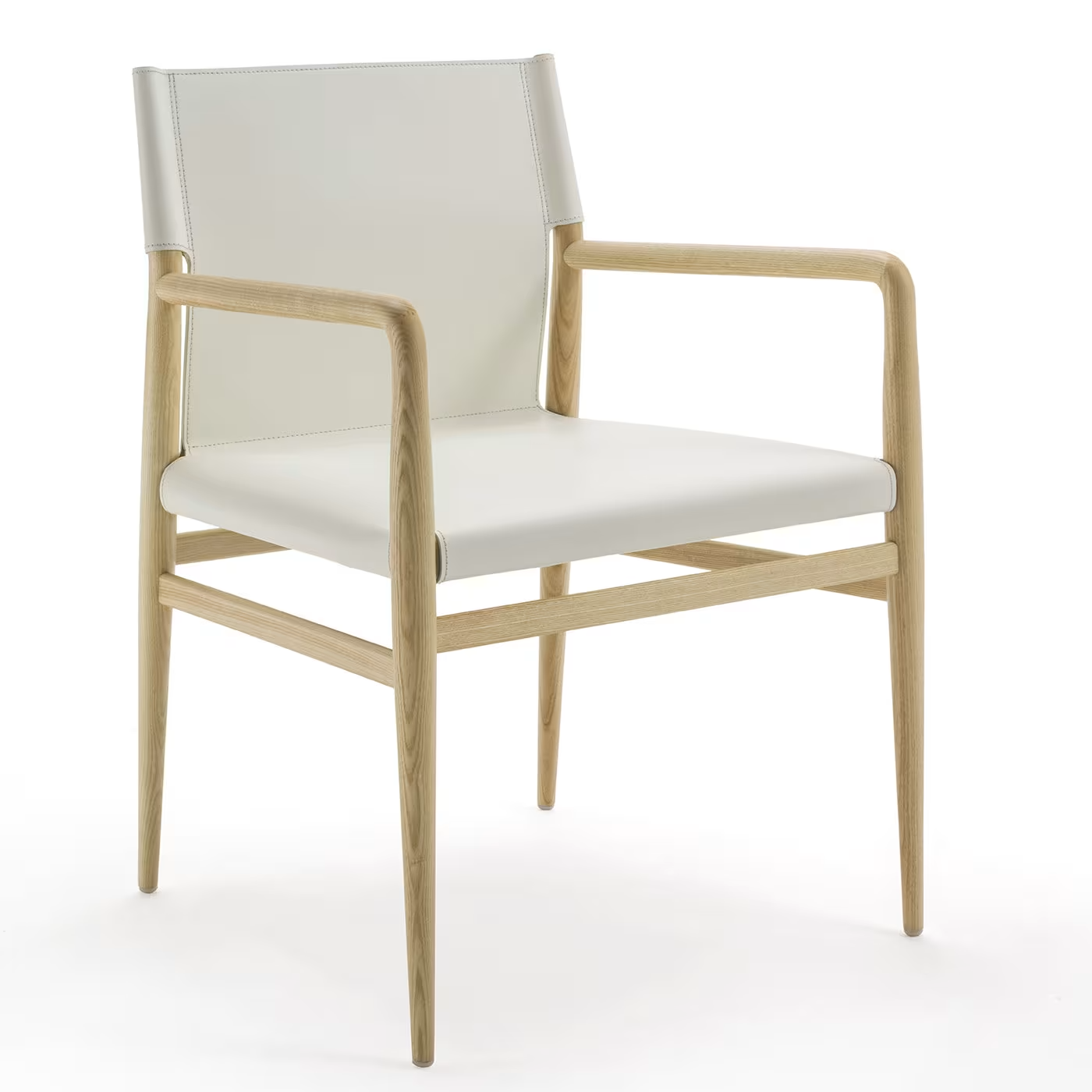 Ellis Wood & Leather Dining Armchair