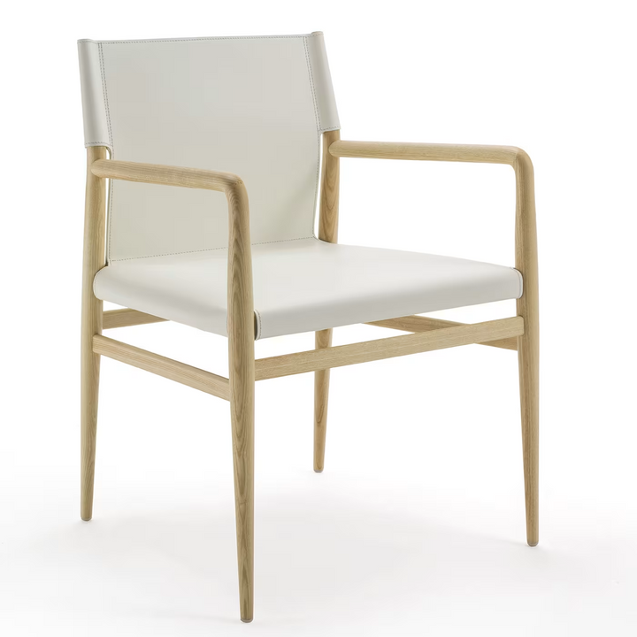 Ellis Wood & Leather Dining Armchair
