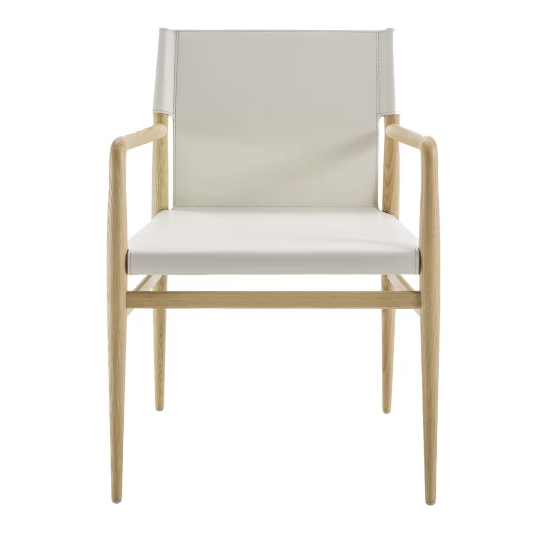 Ellis Wood & Leather Dining Armchair