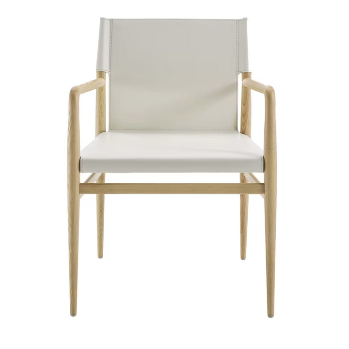 Ellis Wood & Leather Dining Armchair