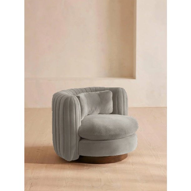 Solenne Channelled Velvet Armchair