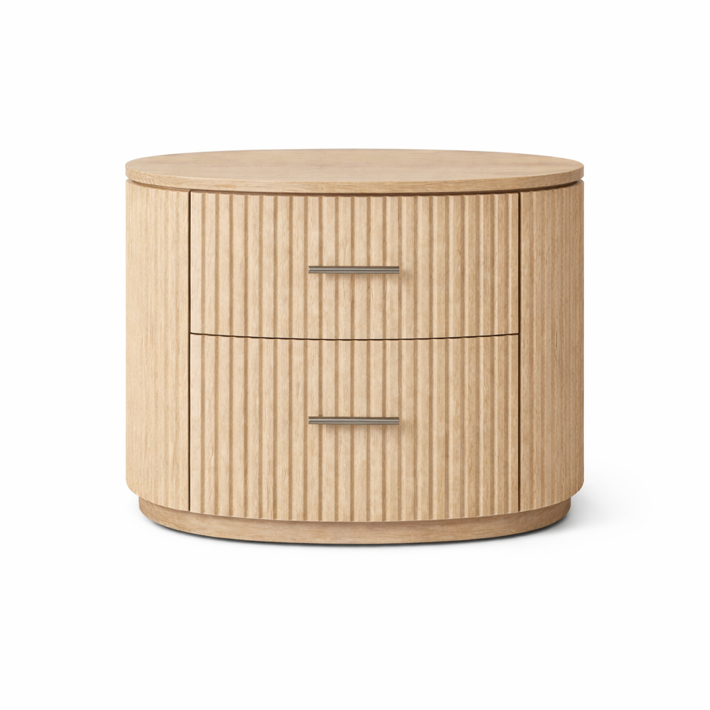 Elara Fluted Bedside Table