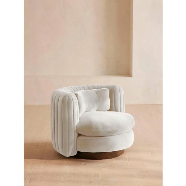 Solenne Channelled Velvet Armchair
